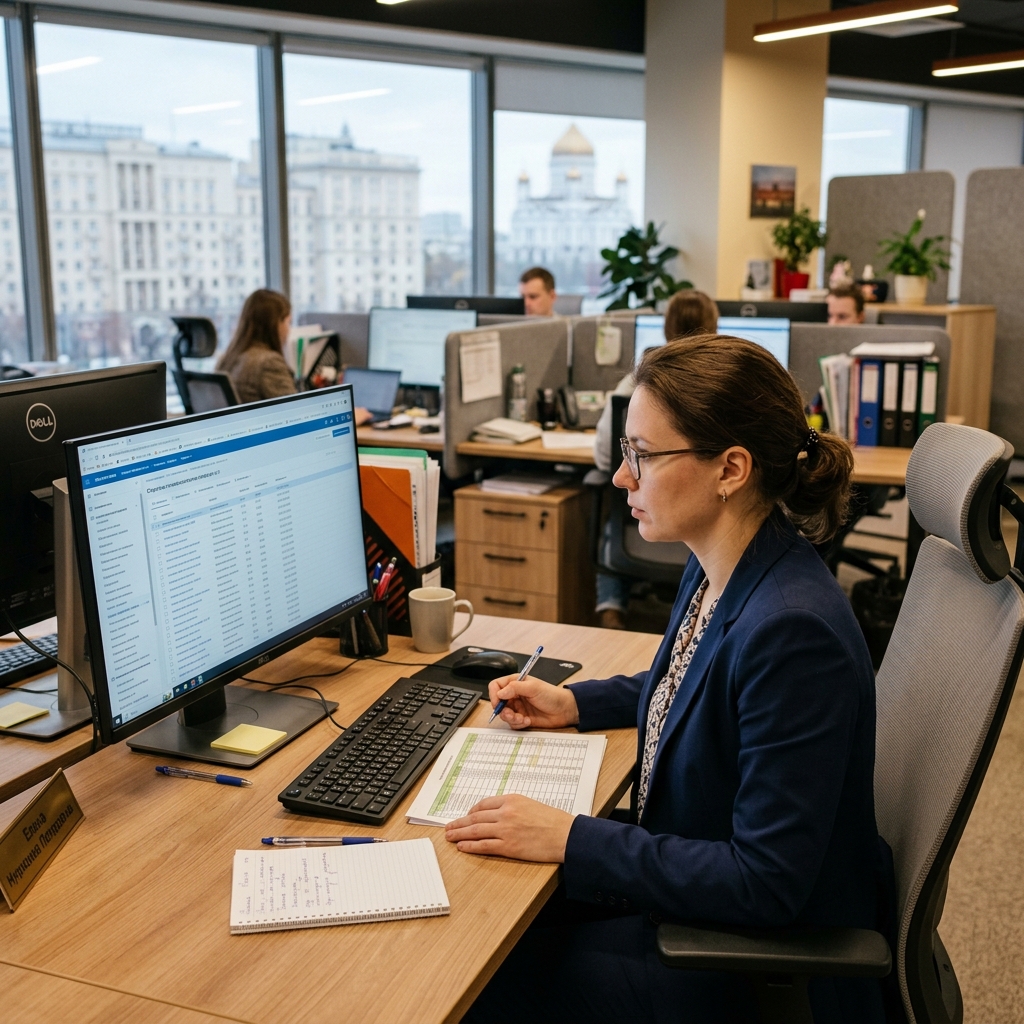 HR-специалист проверяет базы данных